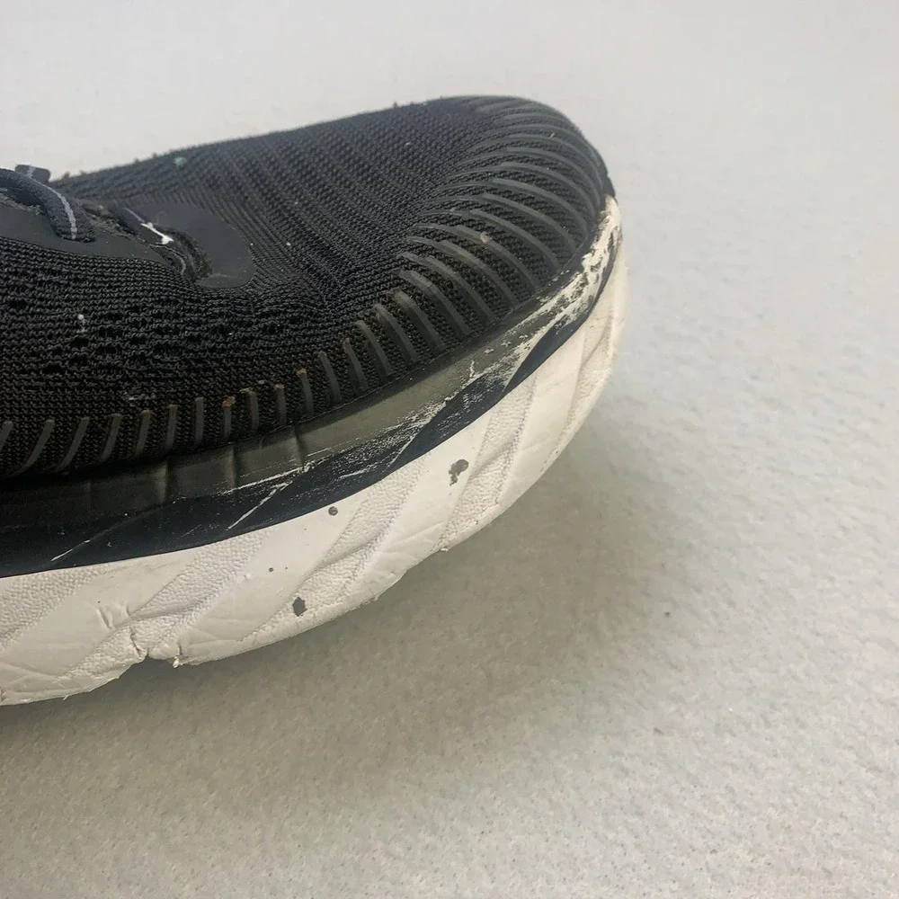 Hoka One One Bondi 7 Shoes Mens Size 10.5 Black Cushioned Running Sneakers